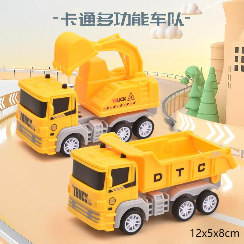 儿童玩具挖掘机惯性四驱车特技越野车男孩玩具车小孩子地摊摆摊批发