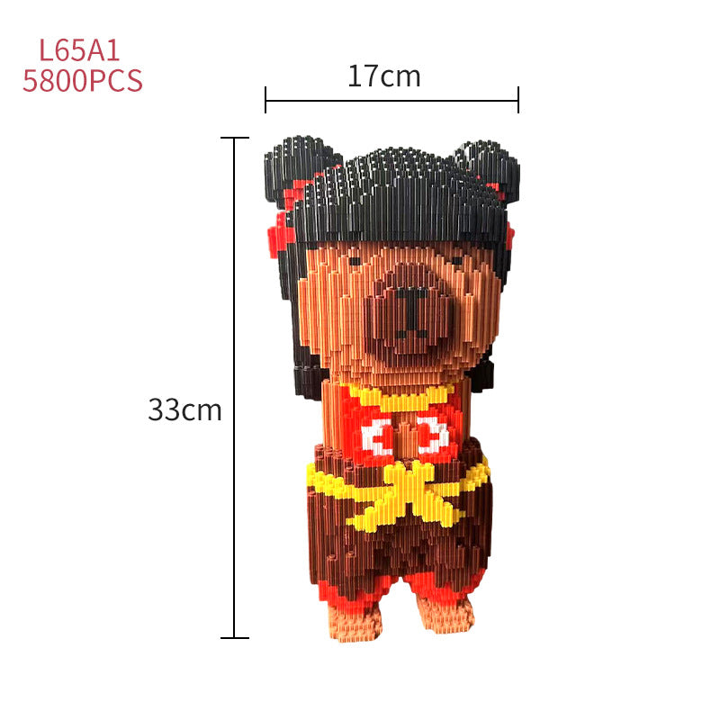 小颗粒积木批发地摊兼容乐高儿童益智拼装摆件卡皮巴拉立体小玩具