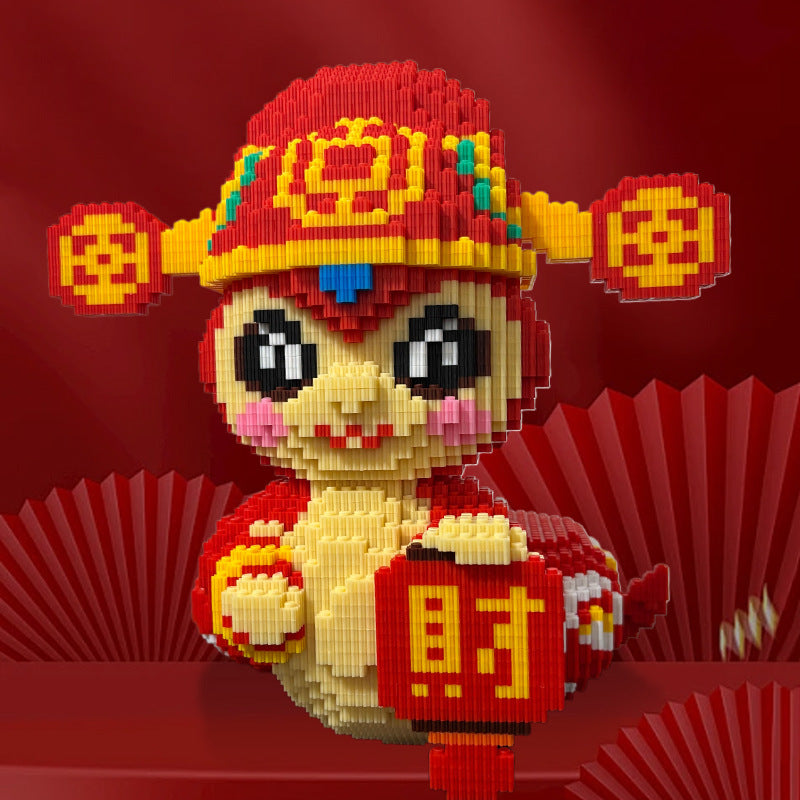 小颗粒积木批发地摊兼容乐高儿童益智拼装摆件卡皮巴拉立体小玩具