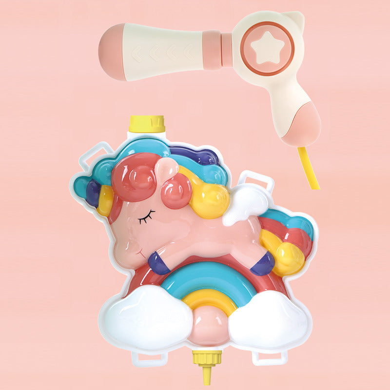 儿童背包水枪玩具夏天新款抽拉式呲水枪沙滩打水仗戏水玩具喷水枪