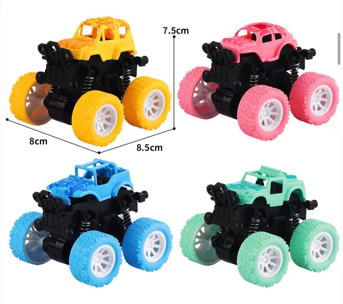 儿童玩具挖掘机惯性四驱车特技越野车男孩玩具车小孩子地摊摆摊批发