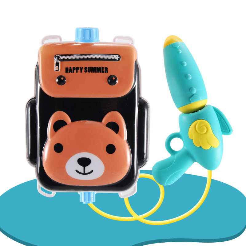 儿童背包水枪玩具夏天新款抽拉式呲水枪沙滩打水仗戏水玩具喷水枪