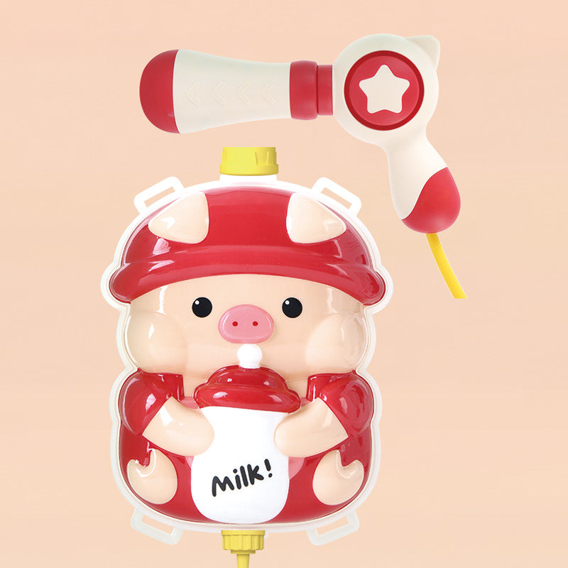 儿童背包水枪玩具夏天新款抽拉式呲水枪沙滩打水仗戏水玩具喷水枪