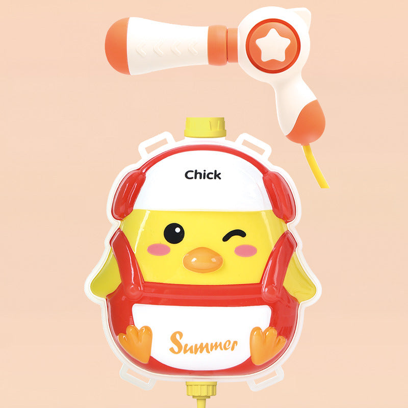 儿童背包水枪玩具夏天新款抽拉式呲水枪沙滩打水仗戏水玩具喷水枪