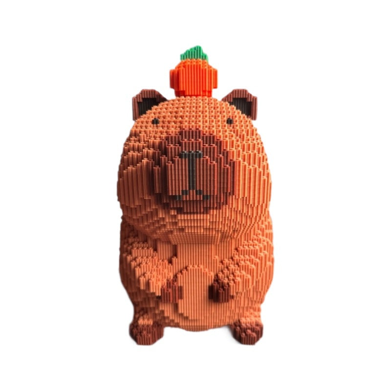 小颗粒积木批发地摊兼容乐高儿童益智拼装摆件卡皮巴拉立体小玩具