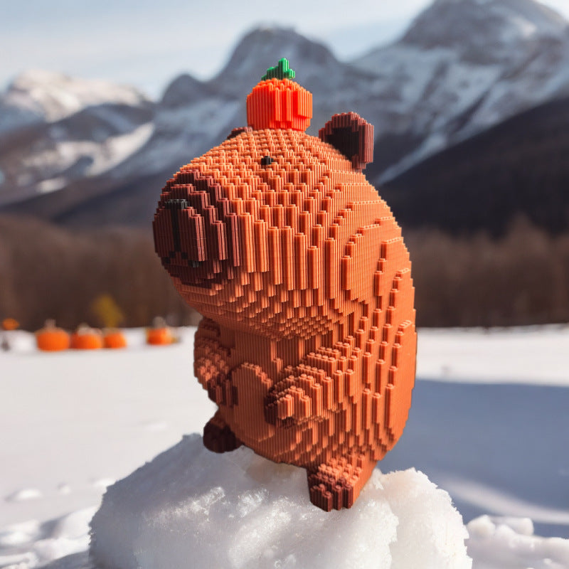 小颗粒积木批发地摊兼容乐高儿童益智拼装摆件卡皮巴拉立体小玩具